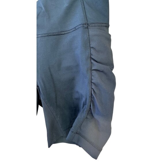 Lululemon Women's Black Ruched Biker Athletic Shorts Size 8 Activewear - Picture 5 of 8